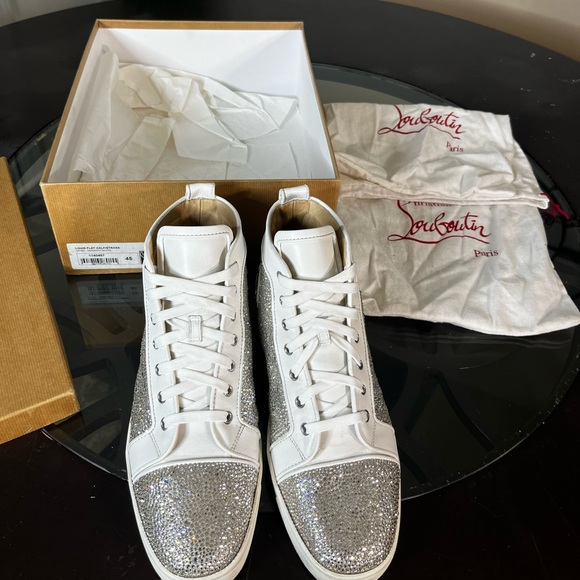 Christian Louboutin Louis Strass Swarovski Crystals Hightop Sz 12 US - Picture 5 of 9